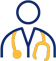 doctor with stethescope pictogram