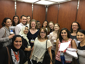 Inova pediatric residents smiling together in a group photo